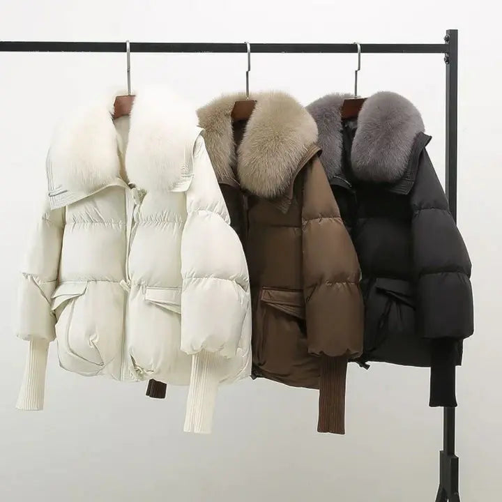 Leslie | Veste d'hiver avec col en fourrure