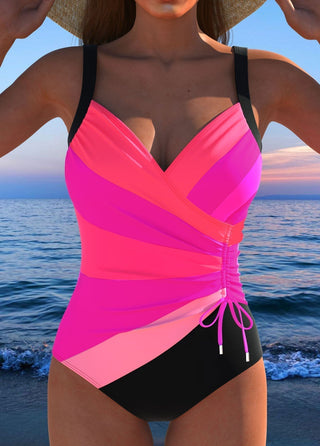 Maillot de bain enveloppant luxueux avec imprimé coloré