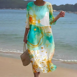 Keely | Robe Fleurie de Coucher de Soleil