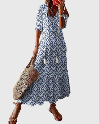 Amalia | Robe Maxikleid Vintage Boho d'Été