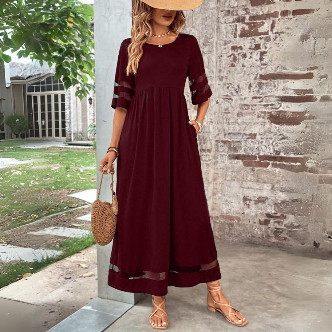 Aubrey™ – Robe midi sculptante avec couverture du ventre