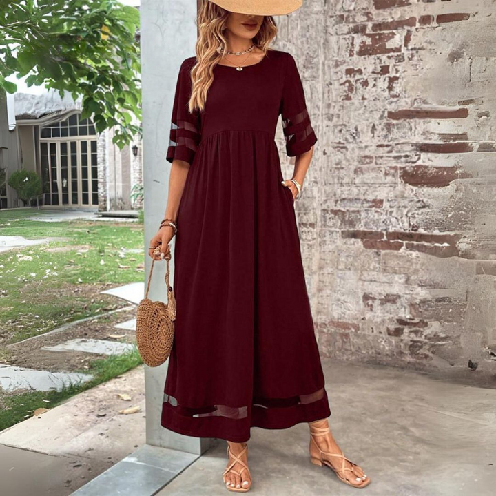 Aubrey™ – Robe midi sculptante avec couverture du ventre