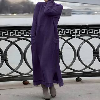 Celine | Robe longue en laine de coton