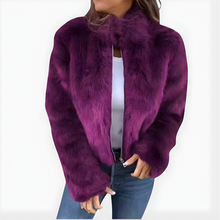 Aileen | Veste d'hiver en fourrure avec col montant
