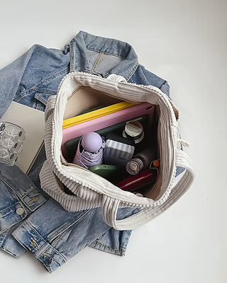 Tilda – Sac à provisions côtelé avec détail en cordon