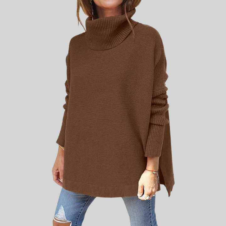 ANNELISE I Pull Oversize avec Col Roulé