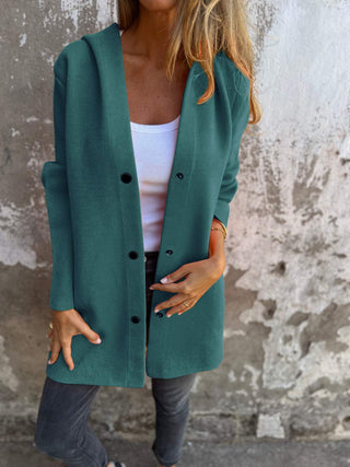 Adriana | Gilet avec boutons et capuche