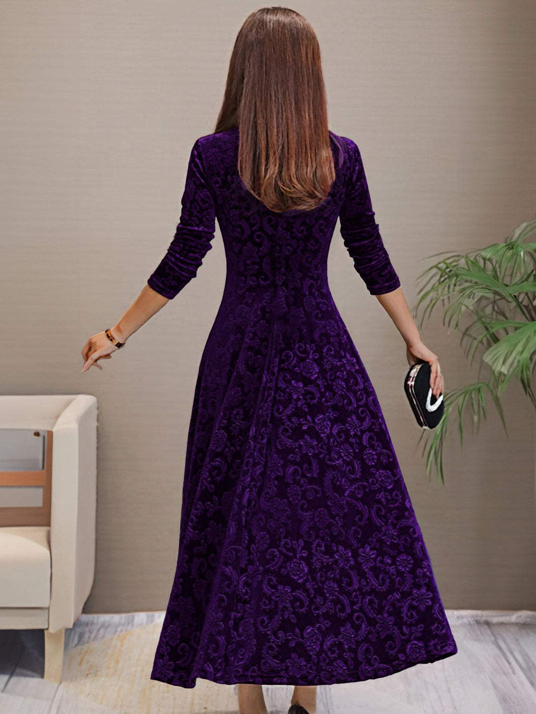 Calla | Robe midi cintrée et évasée