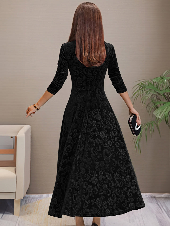Calla | Robe midi cintrée et évasée