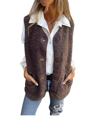 Julietta | Gilet sans manches avec boutons et en version chaude