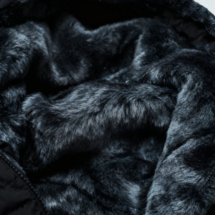 Marian | Manteau d'hiver ajusté avec capuche en fourrure