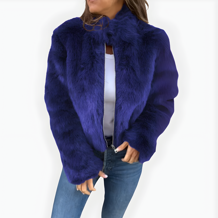 Aileen | Veste d'hiver en fourrure avec col montant