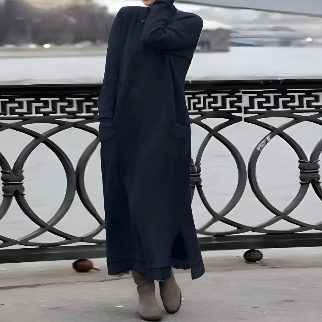 Celine | Robe longue en laine de coton