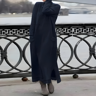 Celine | Robe longue en laine de coton