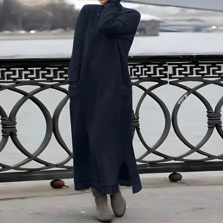 Celine | Robe longue en laine de coton