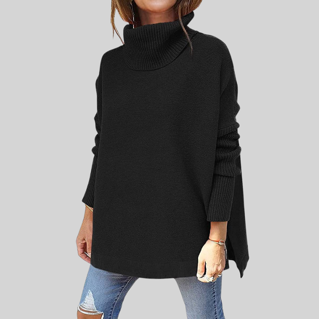 ANNELISE I Pull Oversize avec Col Roulé