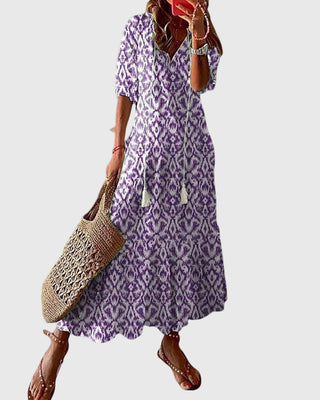 Amalia | Robe Maxikleid Vintage Boho d'Été