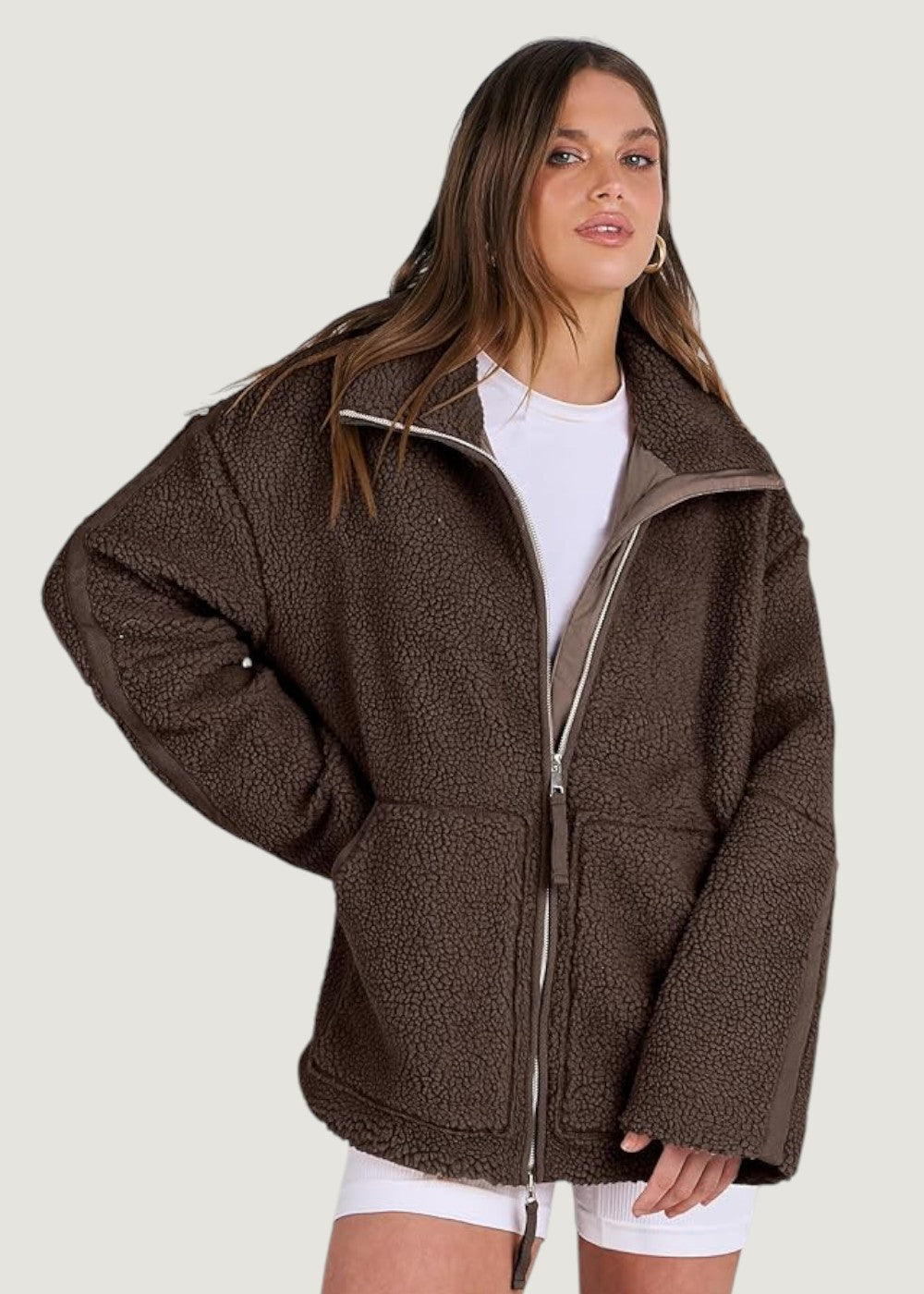 Maxine | Veste teddy avec zip
