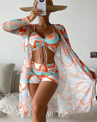 Laluna® | Ensemble de bikini 3 pièces avec imprimé