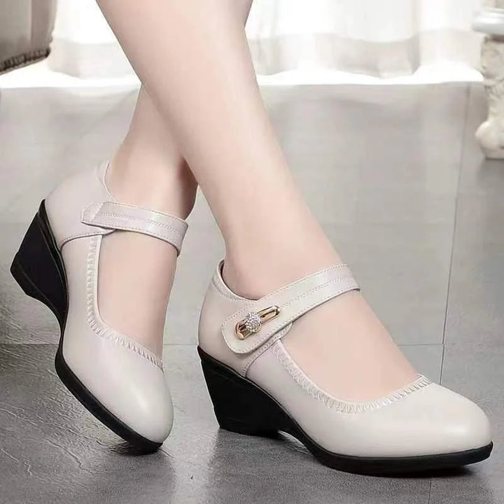 Amaya | Chaussures à talons en cuir avec bride à boucle