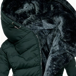 Marian | Manteau d'hiver ajusté avec capuche en fourrure