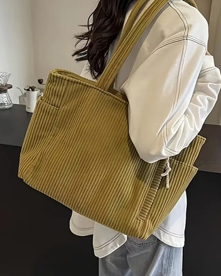 Tilda – Sac à provisions côtelé avec détail en cordon