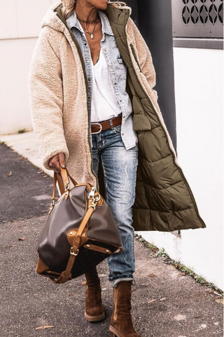 Charlene | Manteau long réversible