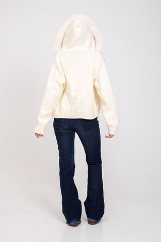 Alicia | Veste avec capuche en fausse fourrure