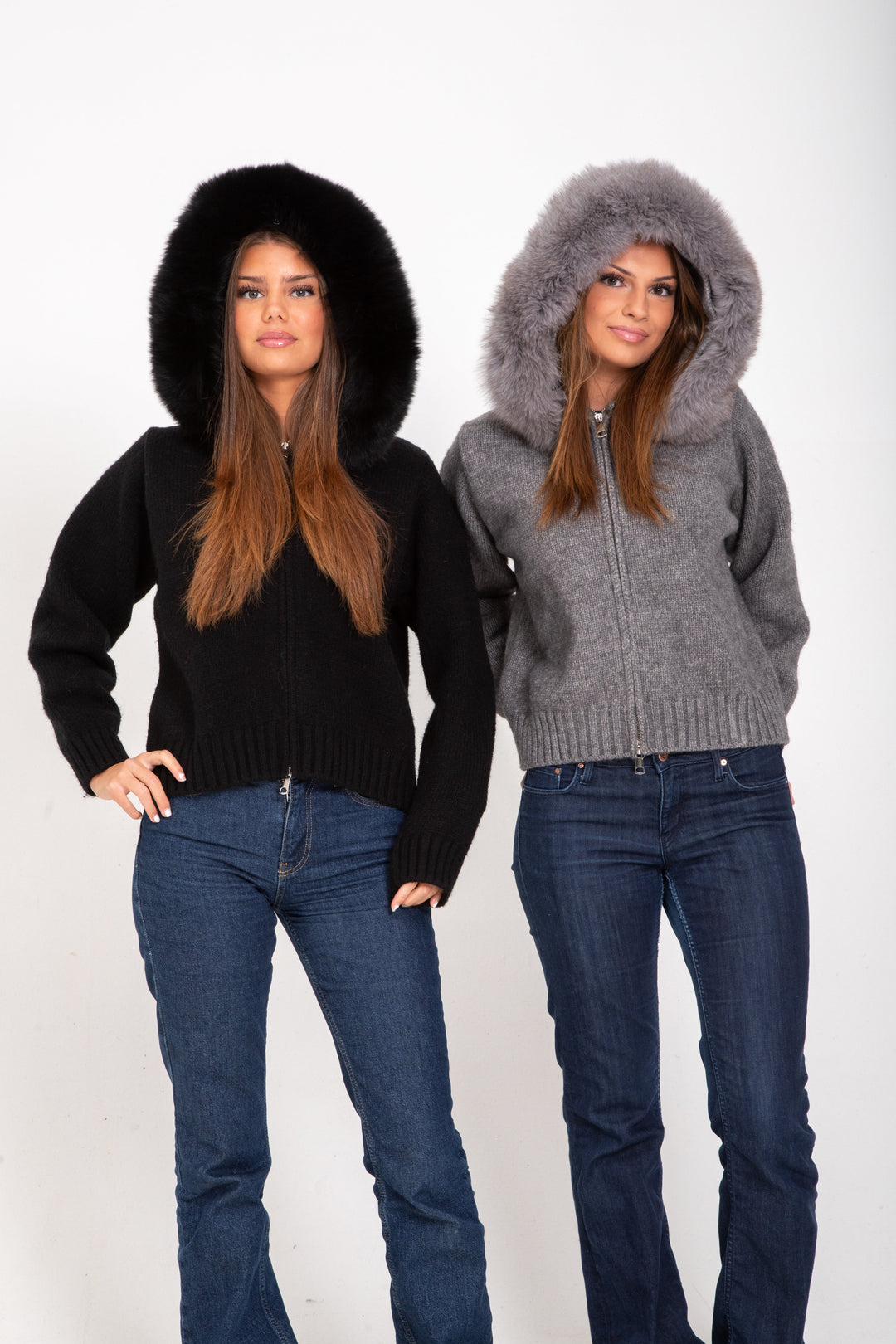 Alicia | Veste avec capuche en fausse fourrure