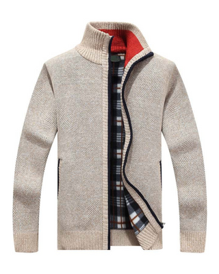 Kurt | Veste en tricot pour hommes avec fermeture éclair