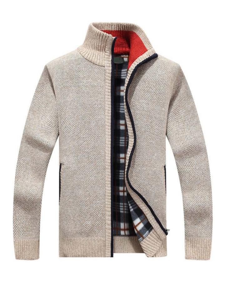 Kurt | Veste en tricot pour hommes avec fermeture éclair