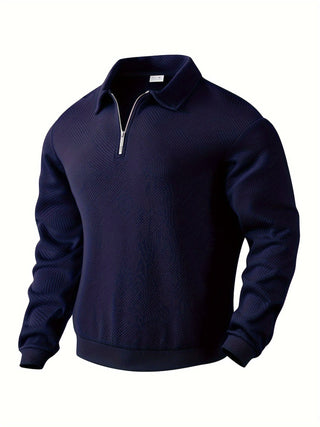 Alvarez | Chemise polo à manches longues avec demi-fermeture éclair