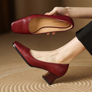 Oriel Leder Quadrat Pumps