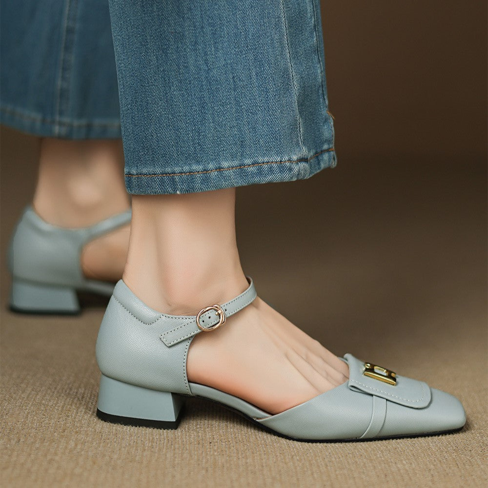 Elvane Schnalle Cuir Mary-Janes