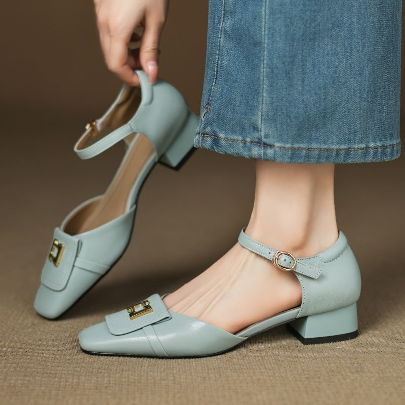 Elvane Schnalle Cuir Mary-Janes