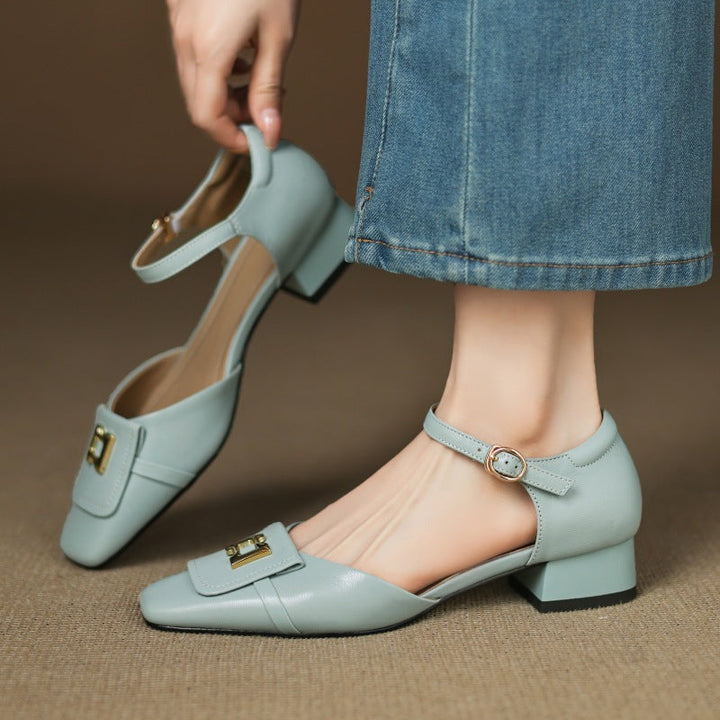 Elvane Schnalle Cuir Mary-Janes
