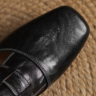 Mules en cuir Rosel avec bout carré