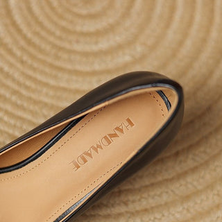 Marisol Pumps en cuir avec bout carré