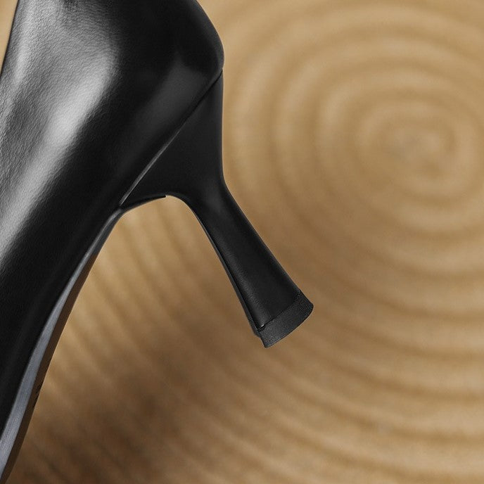 Marisol Pumps en cuir avec bout carré