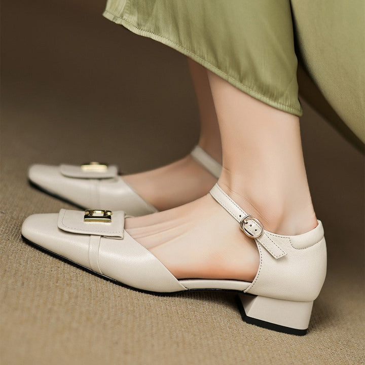 Elvane Schnalle Cuir Mary-Janes