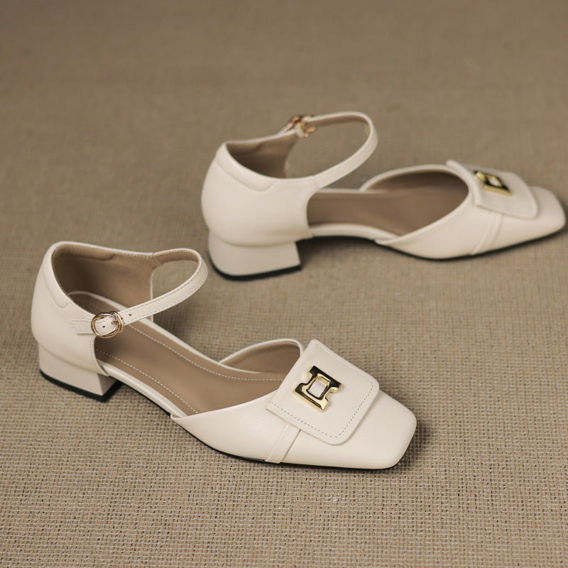 Elvane Schnalle Cuir Mary-Janes