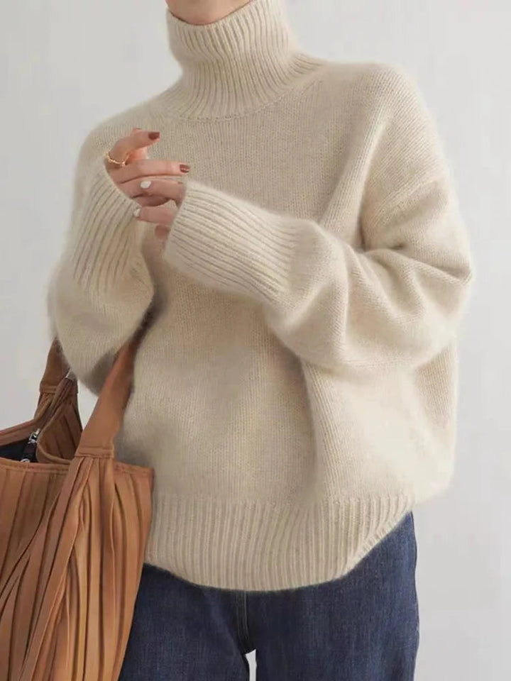 Lea | Pull en tricot avec col roulé