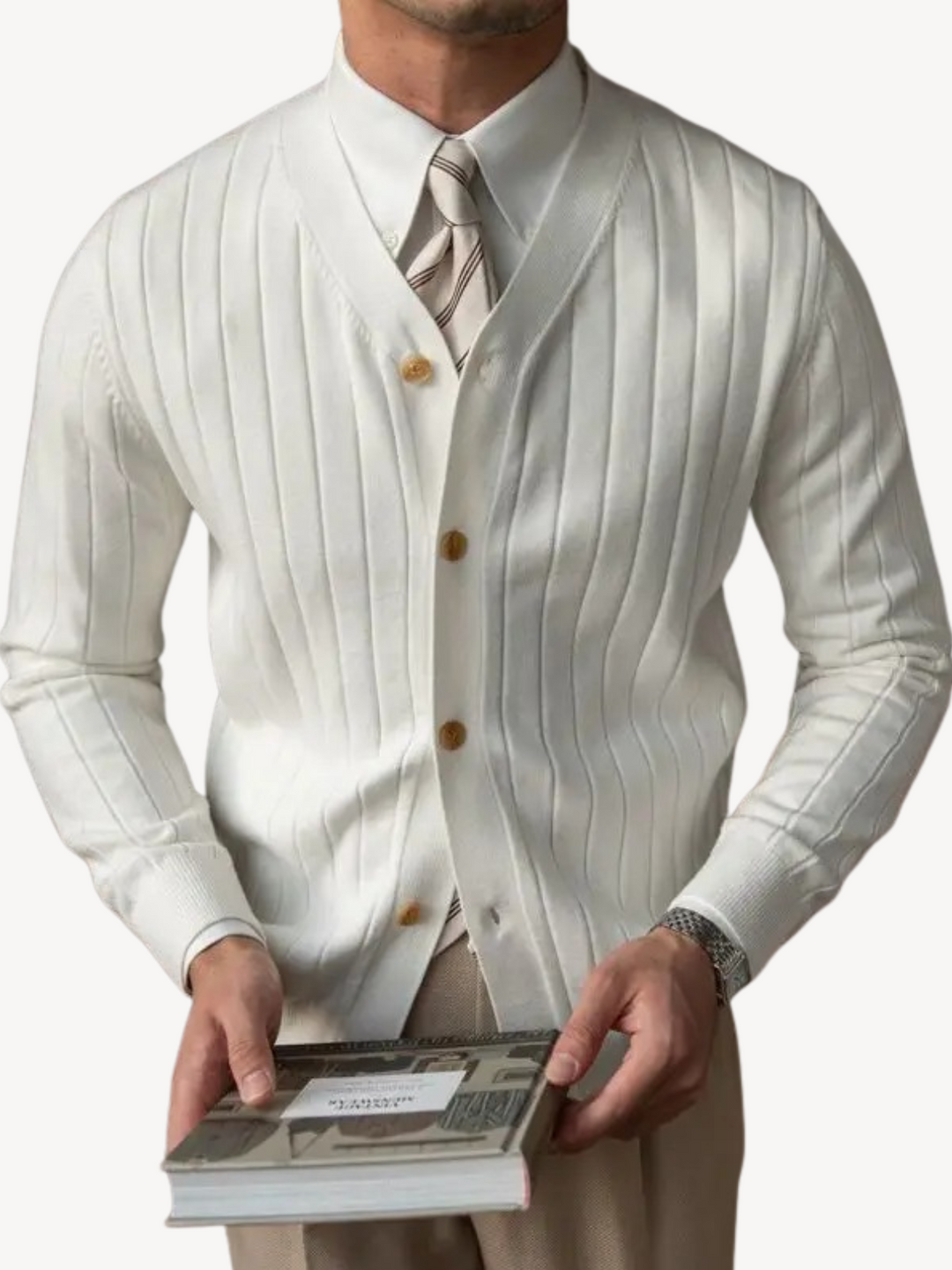 Andrew | Cardigan pour hommes avec décolleté en V