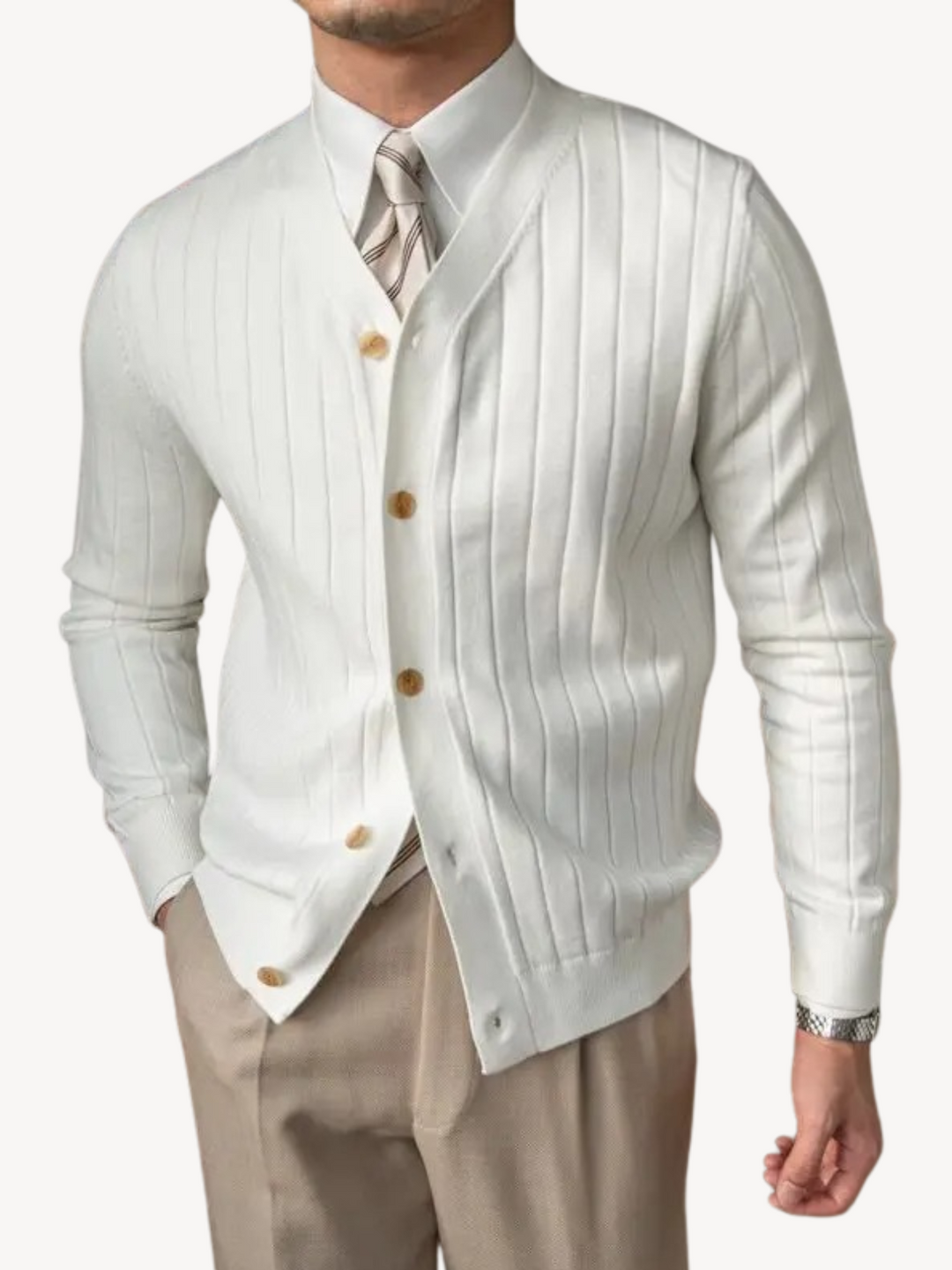 Andrew | Cardigan pour hommes avec décolleté en V