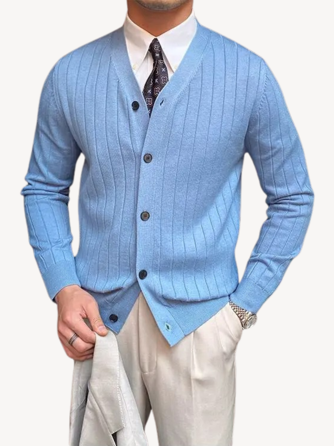 Andrew | Cardigan pour hommes avec décolleté en V