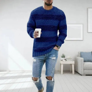 Zion | Pull en maille slim-fit avec design à rayures