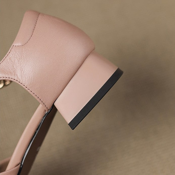 Elvane Schnalle Cuir Mary-Janes