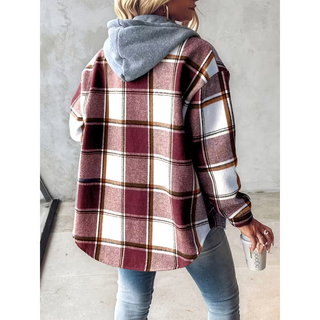 Maia | Veste à carreaux avec coupe décontractée et capuche