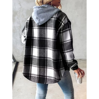 Maia | Veste à carreaux avec coupe décontractée et capuche