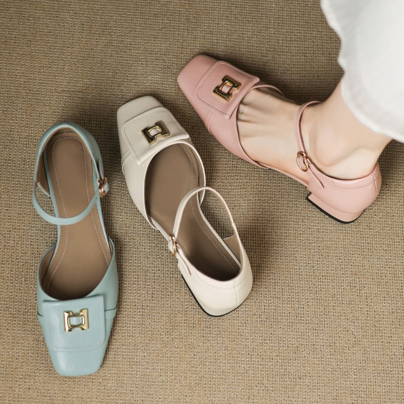 Elvane Schnalle Cuir Mary-Janes